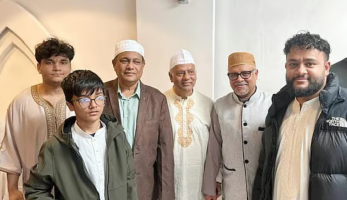 লন্ডনে ঈদের জামাতে প্রকাশ্যে হাছান মাহমুদ!