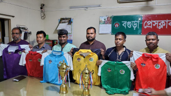 বগুড়া মিডিয়া কাপ ক্রিকেট টুর্ণামেন্টের ট্রফি ও জার্সি উন্মোচন