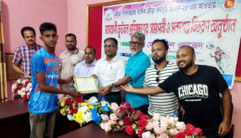 বগুড়ায় মাসব্যাপী ফুটবল প্রশিক্ষণের সমাপনী ও সনদপত্র বিতরণ