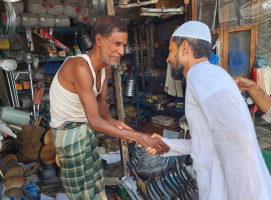 শান্তাহারে জামায়াত প্রার্থী নূর মোহাম্মাদ আবু তাহেরের গণসংযোগ