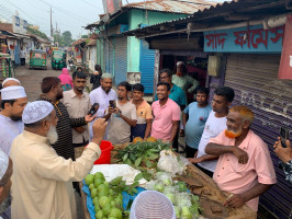 বগুড়া শহরে জামায়াত নেতা আবিদুর রহমানের গণসংযোগ